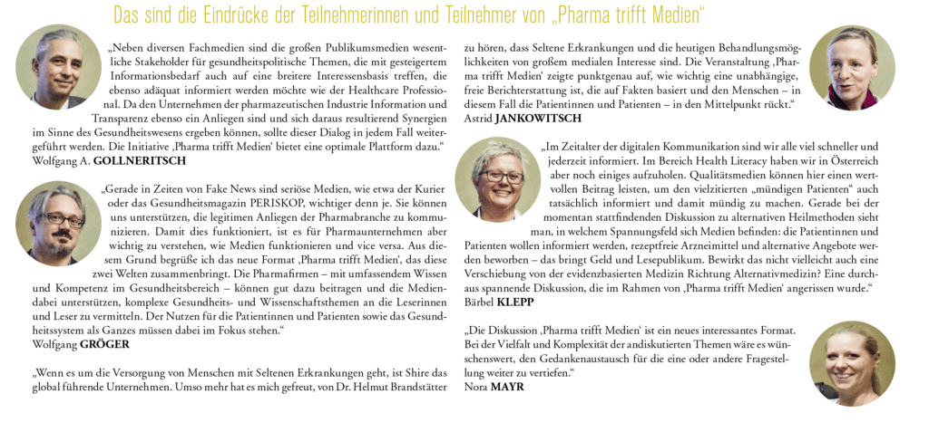 Pharma trifft Medien Meinungen vor Ort
